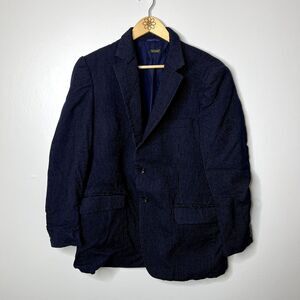 Vintage Monsieur Lauro Striped Blue Blazer